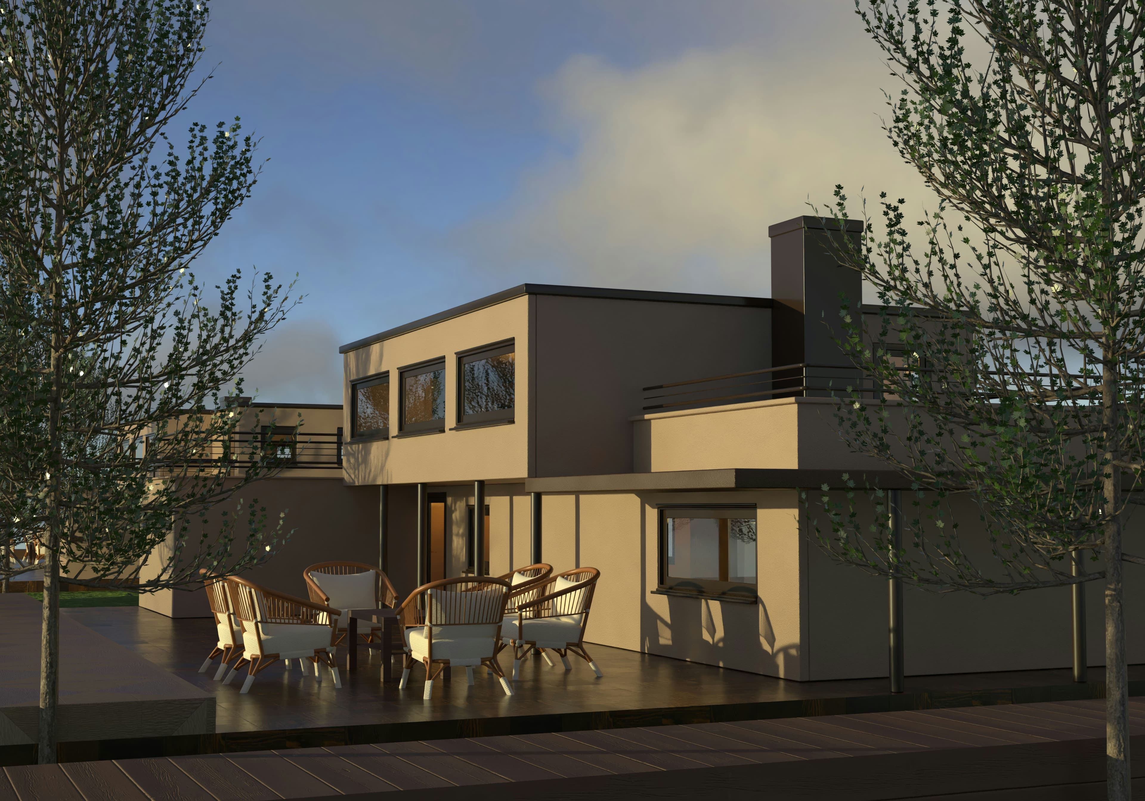 Modern house exterior